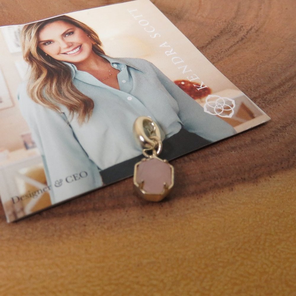 Kendra Scott Rose Quartz Charm Pendant Enhancer
